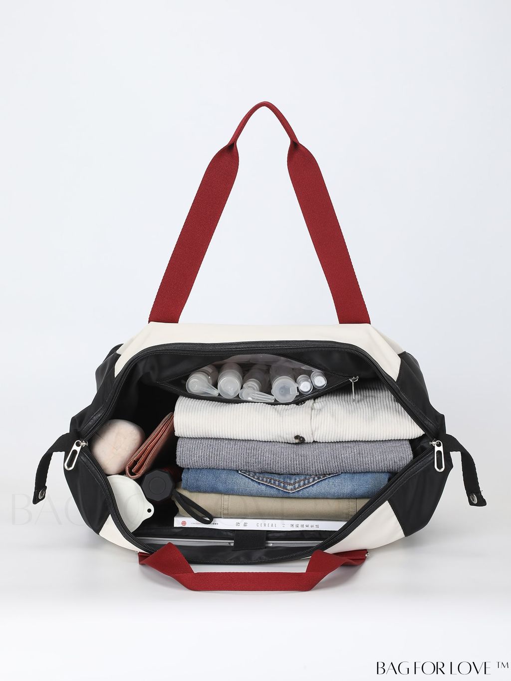 BagForLove - Stylish Expandable Travel Bag adorned with Alphabet Pattern for Ultimate Convenience