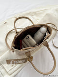 BagForLove - Stylish Straw Bag with Embroidered Floral Design and Letter Tape Decoration