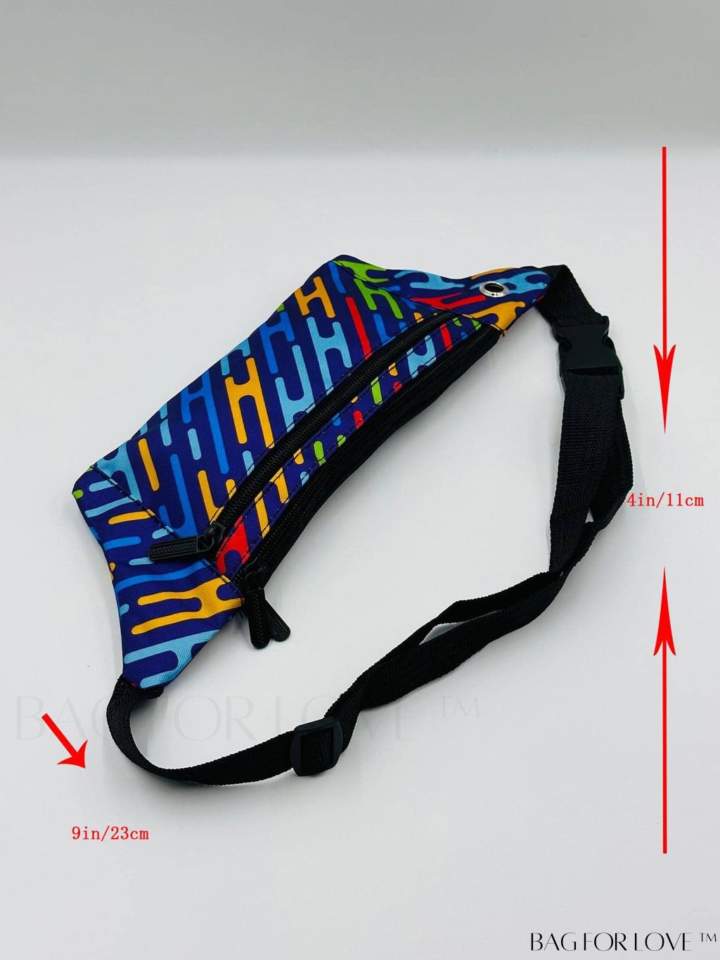 BagForLove - Letter Print Unisex Lightweight Waist Bag - Fashionable and Practical