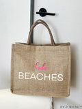 BagForLove - Versatile Tote: Stylish Letter Graphic Bag for Swimming, Gym, Shopping, and Travel