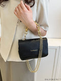 BagForLove - Stylish Solid Color Crossbody Bag with Chain Strap - Perfect Ensemble Accessory