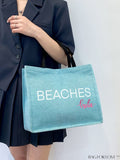 BagForLove - Versatile Tote: Stylish Letter Graphic Bag for Swimming, Gym, Shopping, and Travel