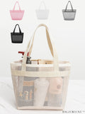 BagForLove - Minimalist Mesh Beach Bag with Large Capacity for Travel and Swimming, Ideal for Washing and Storage