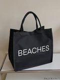 BagForLove - Versatile Tote: Stylish Letter Graphic Bag for Swimming, Gym, Shopping, and Travel