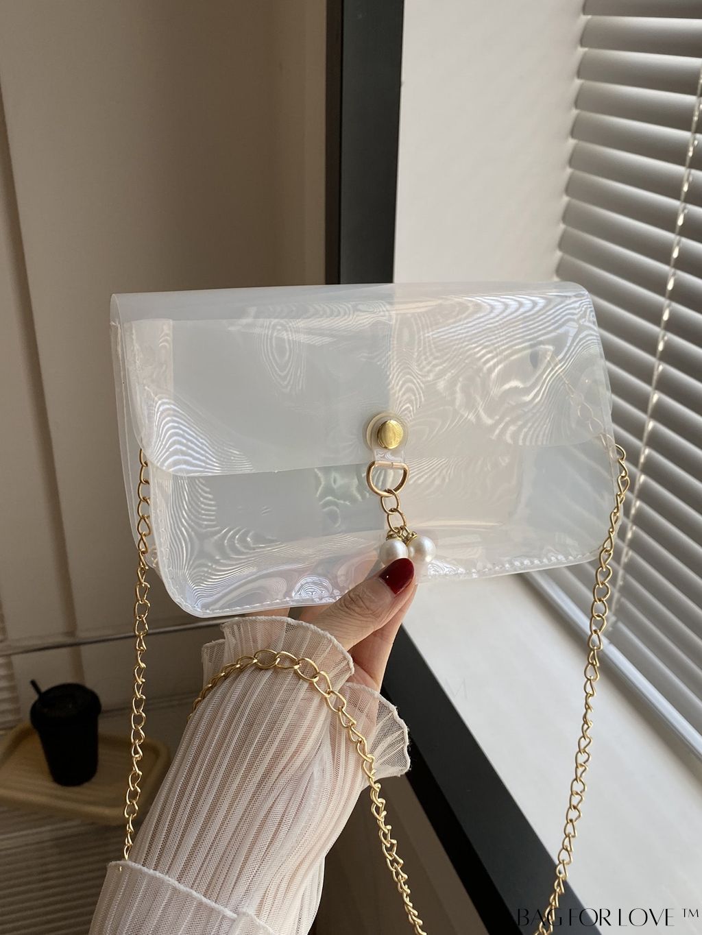 BagForLove - New Arrival: Mini Flap Shoulder Bag with Faux Pearl Embellishment