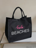 BagForLove - Versatile Tote: Stylish Letter Graphic Bag for Swimming, Gym, Shopping, and Travel