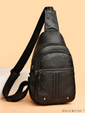 BagForLove - Stylish Black Studded Sling Bag with Adjustable Strap for Everyday Use
