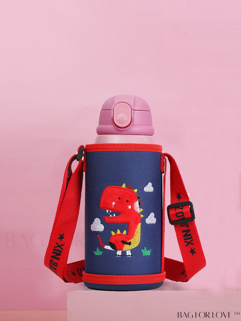 BagForLove - Premium Kids Cartoon Cup Set | Durable Anti-Fall Water Bottle Cover | Portable Design