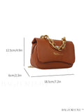 BagForLove - Stylish Solid Color Crossbody Bag with Chain Strap - Perfect Ensemble Accessory