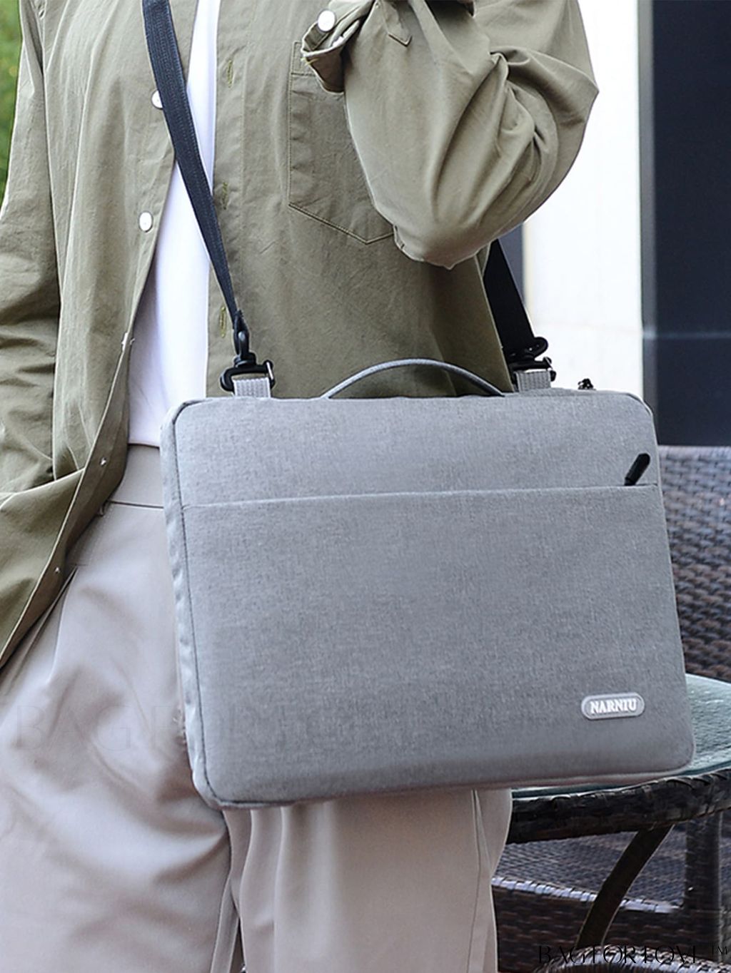 BagForLove - Gray Student Laptop Backpack: Ideal Work & Travel Companion for Men and Women