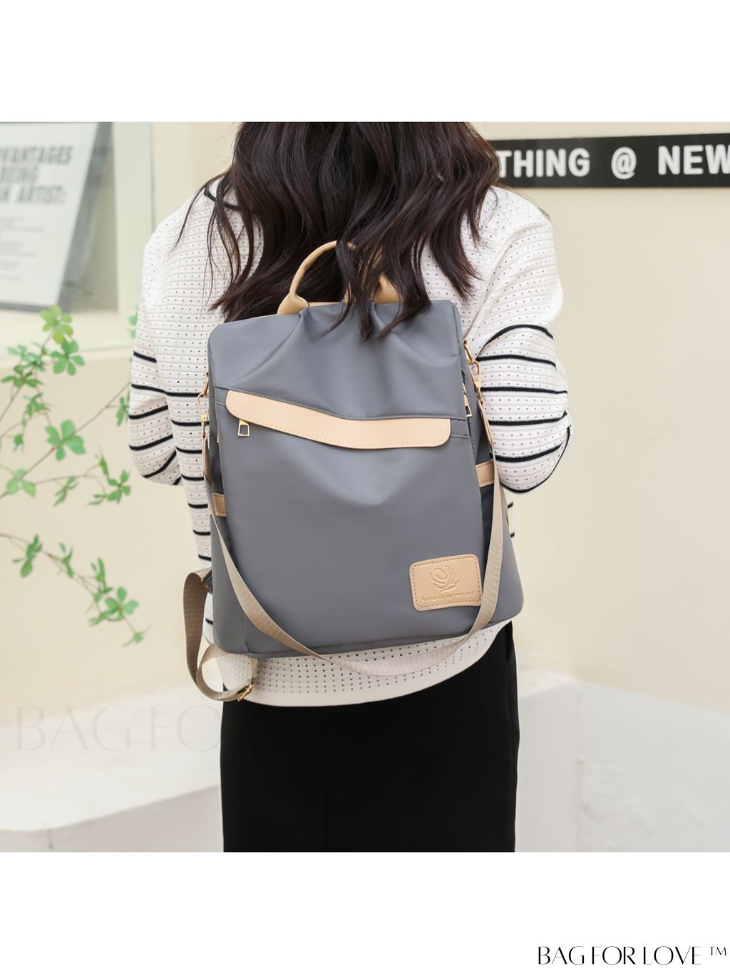 BagForLove - Functional Backpack with Unique Letter Patchwork Decoration