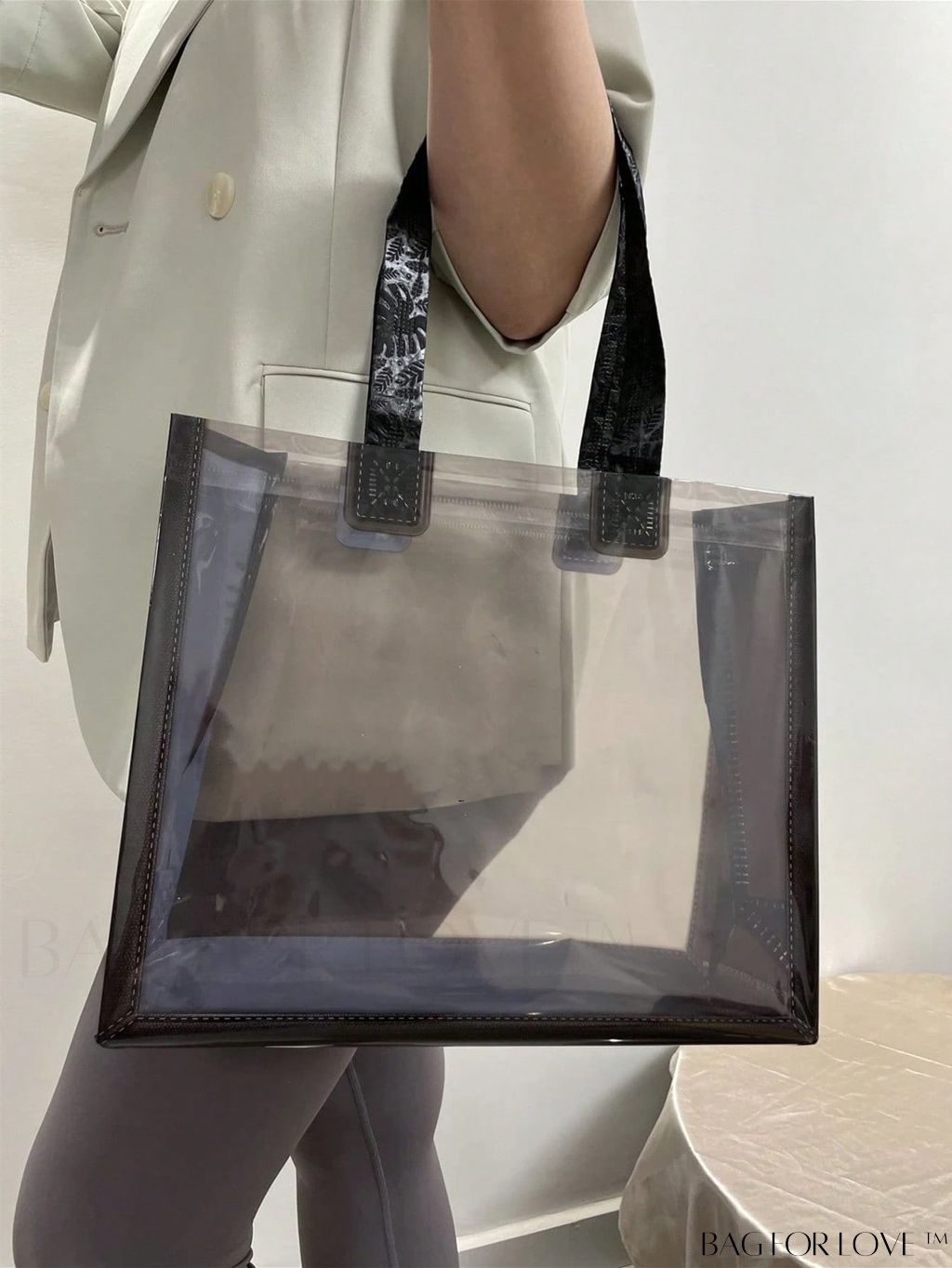 BagForLove - Clear Double Handle Beach Bag - 1pc