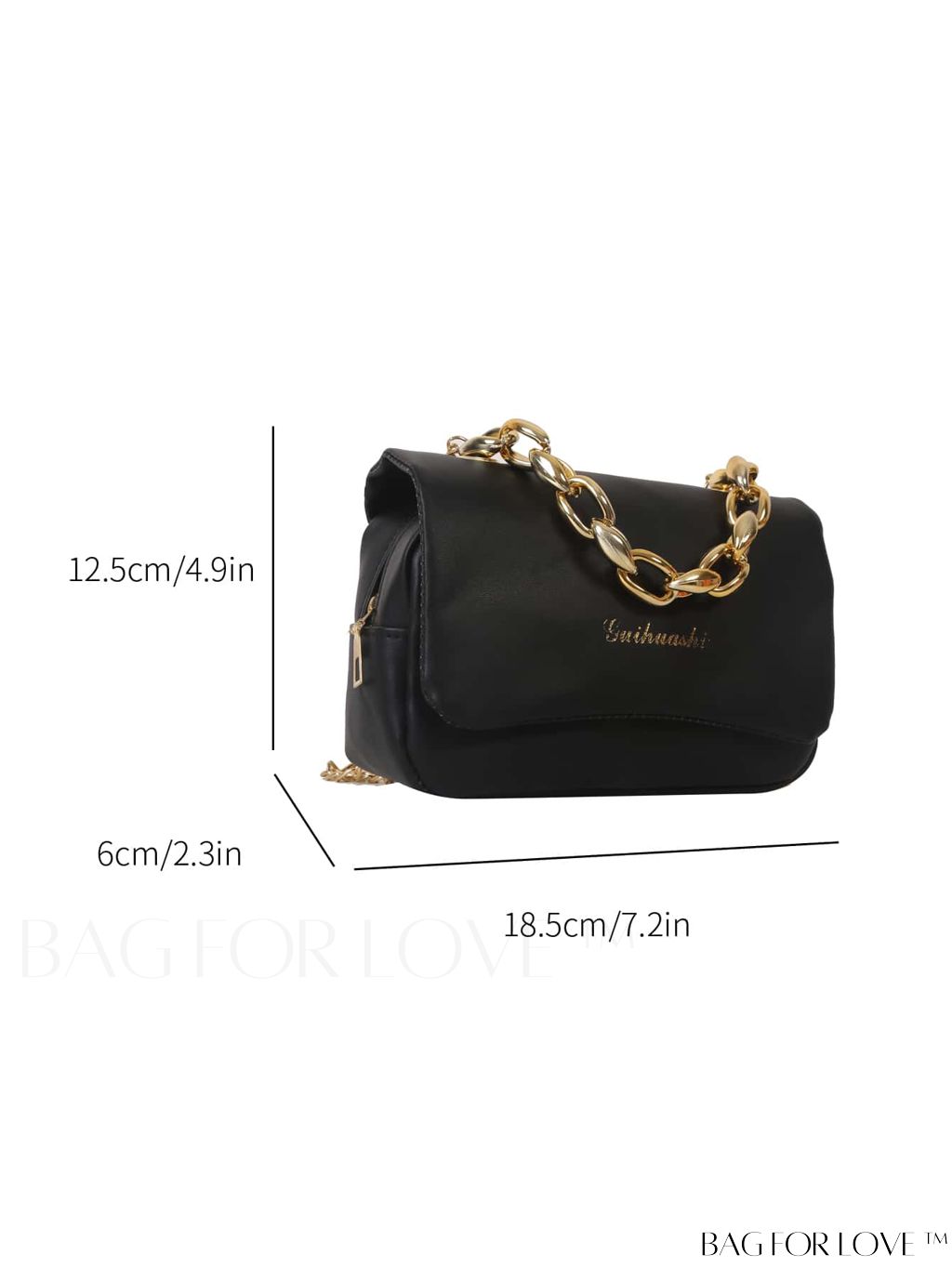 BagForLove - Stylish Solid Color Crossbody Bag with Chain Strap - Perfect Ensemble Accessory