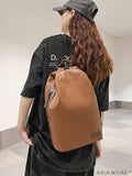 BagForLove - Medium Zipper Brown PU Patch Decor Sling Bag - Stylish and Functional