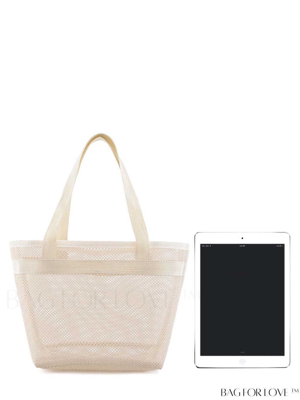 BagForLove - Minimalist Mesh Beach Bag with Large Capacity for Travel and Swimming, Ideal for Washing and Storage