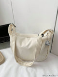 BagForLove - Premium White Polyester Hobo Bag with Zipper Closure