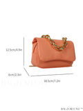 BagForLove - Stylish Solid Color Crossbody Bag with Chain Strap - Perfect Ensemble Accessory