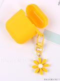 BagForLove - Daisy Flower Keychain: Stylish Earphone Cover, Keyring Bag, and Purse/Backpack Pendant with Car Key Chain Ornament