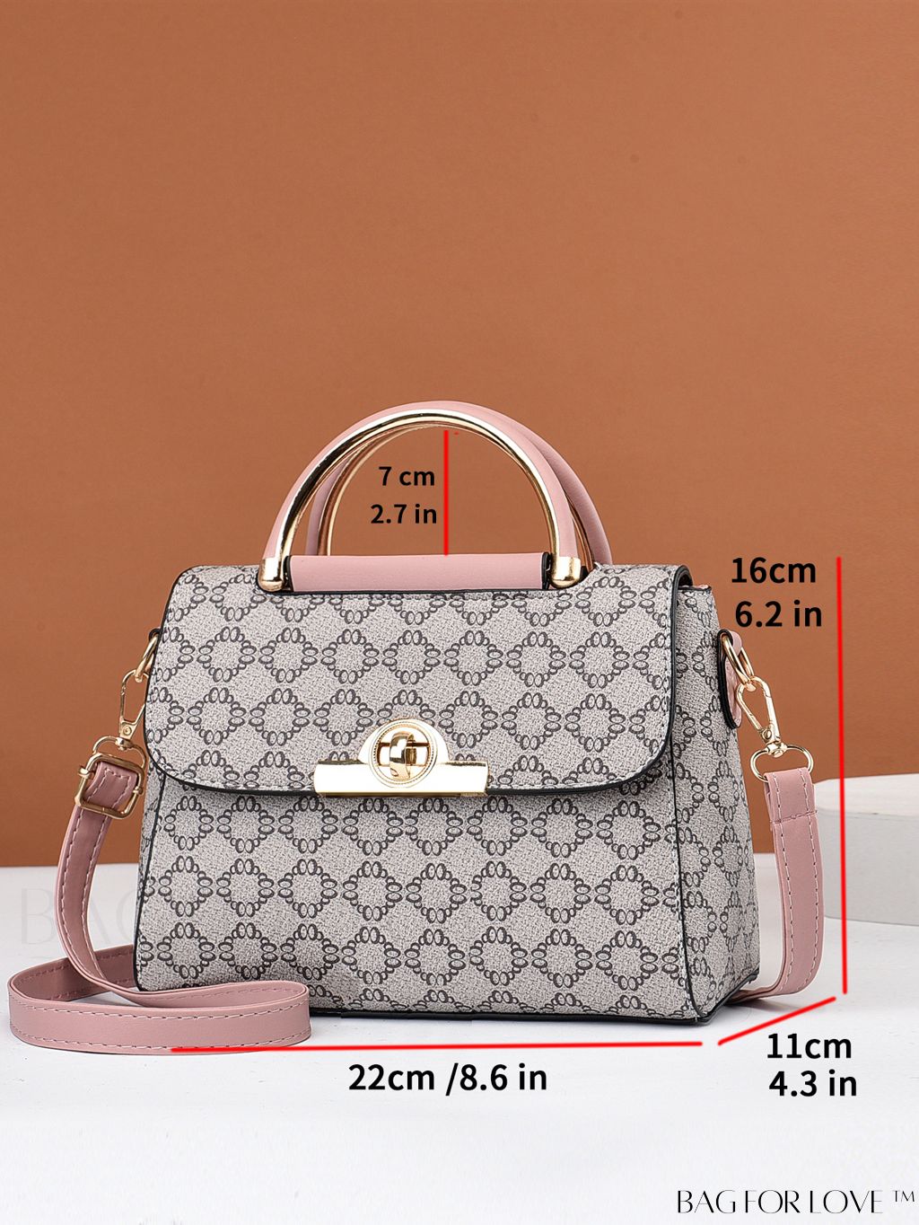 BagForLove - Chic Womens Square Crossbody Bag with Trendy Print Design
