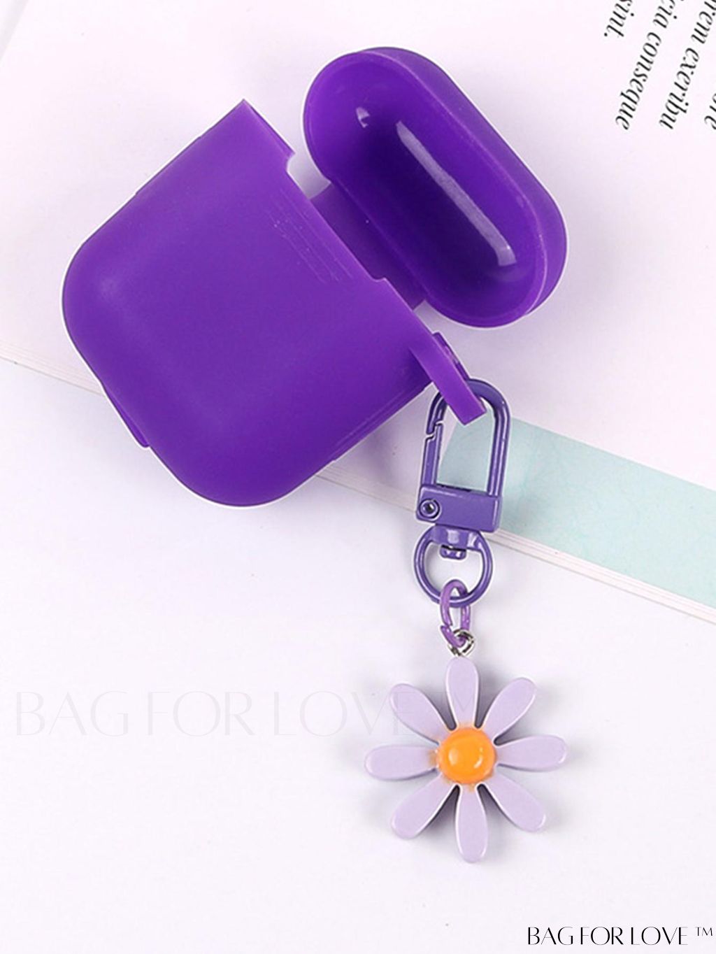 BagForLove - Daisy Flower Keychain: Stylish Earphone Cover, Keyring Bag, and Purse/Backpack Pendant with Car Key Chain Ornament