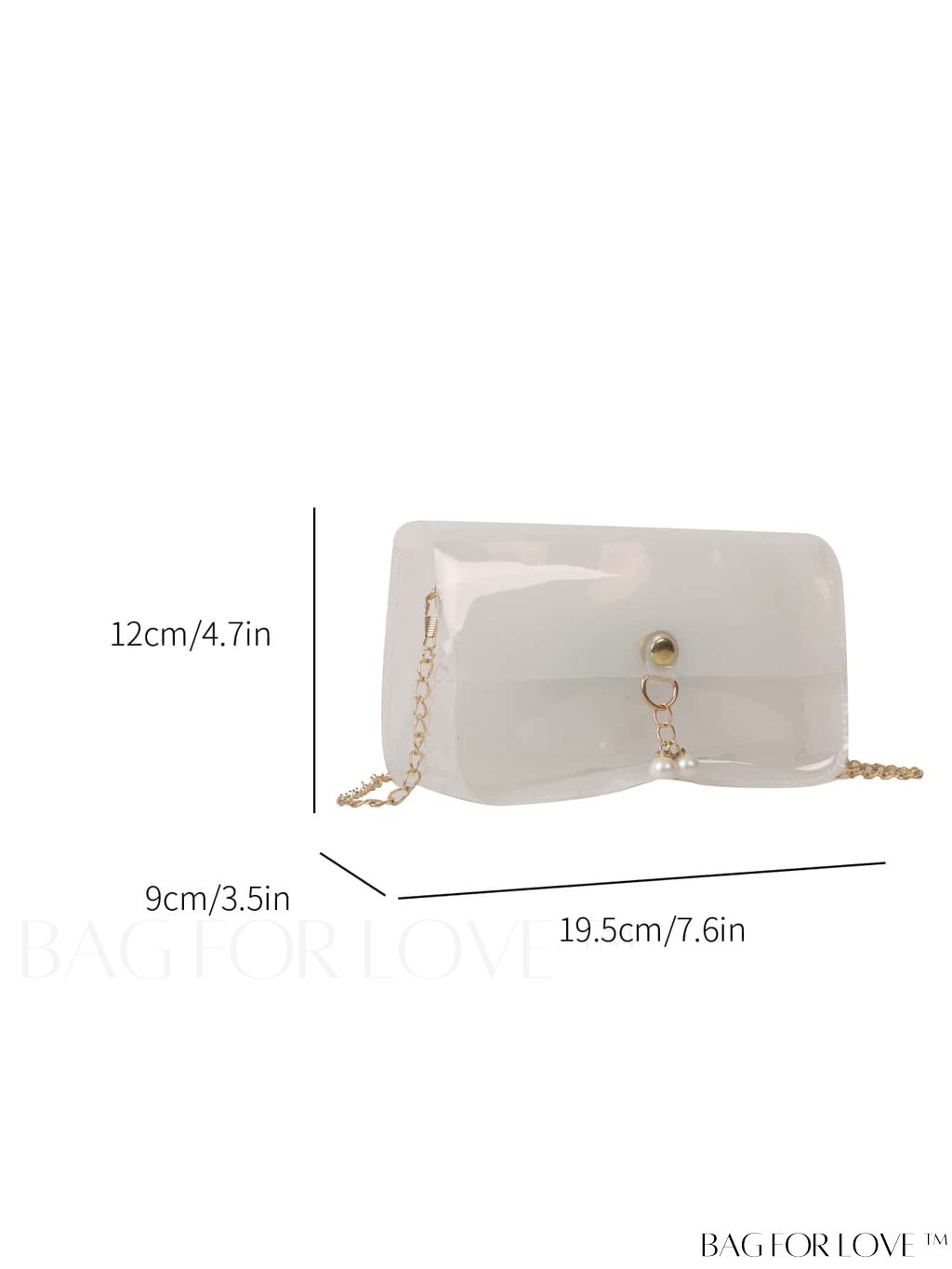 BagForLove - New Arrival: Mini Flap Shoulder Bag with Faux Pearl Embellishment