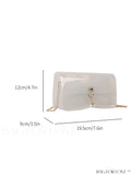 BagForLove - New Arrival: Mini Flap Shoulder Bag with Faux Pearl Embellishment