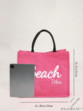 BagForLove - Versatile Tote: Stylish Letter Graphic Bag for Swimming, Gym, Shopping, and Travel