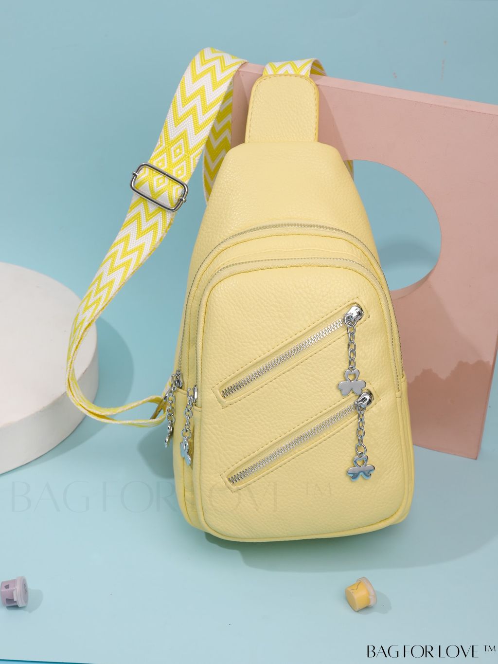 BagForLove - Compact Womens Waist Bag with Dual Zippers and Multiple Pockets