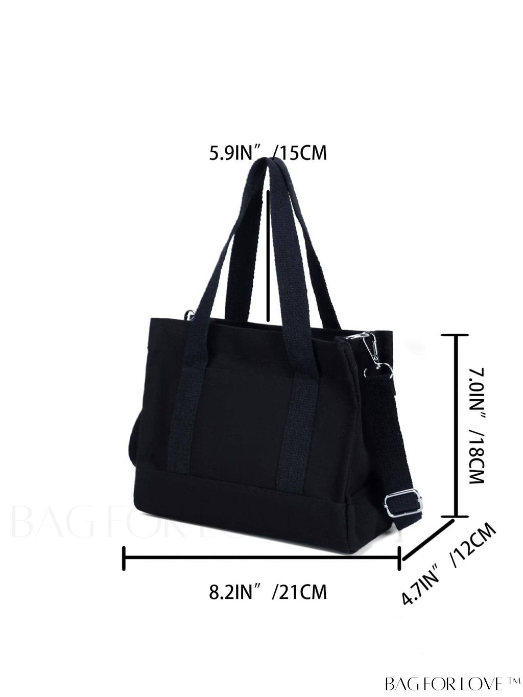 BagForLove - Compact Crossbody Handbag for Women - Stylish and Versatile Canvas Shopping Bag