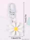 BagForLove - Daisy Flower Keychain: Stylish Earphone Cover, Keyring Bag, and Purse/Backpack Pendant with Car Key Chain Ornament
