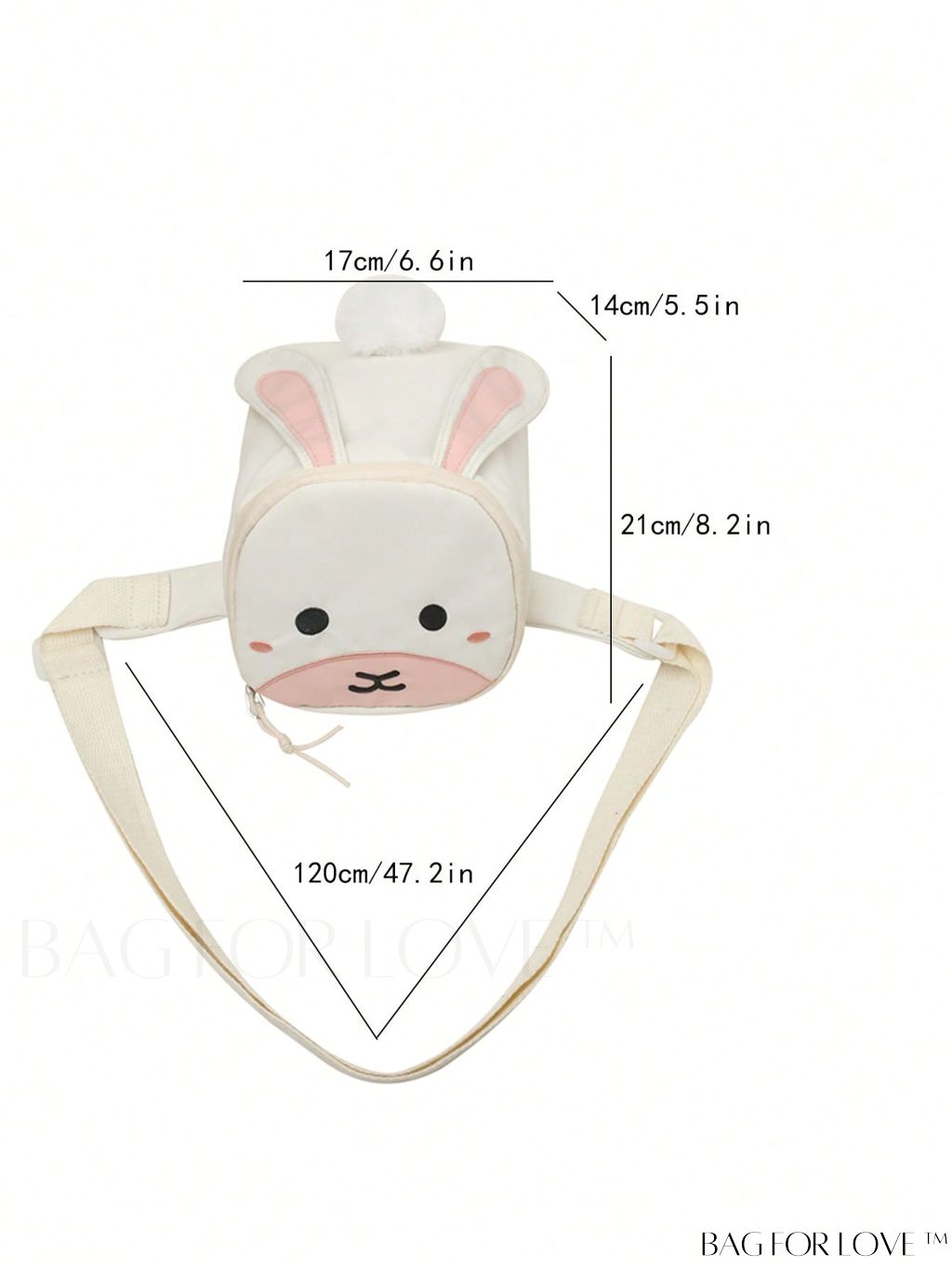 BagForLove - Charming Mini Bag with Zipper - Unique Cartoon Design for a Playful Touch