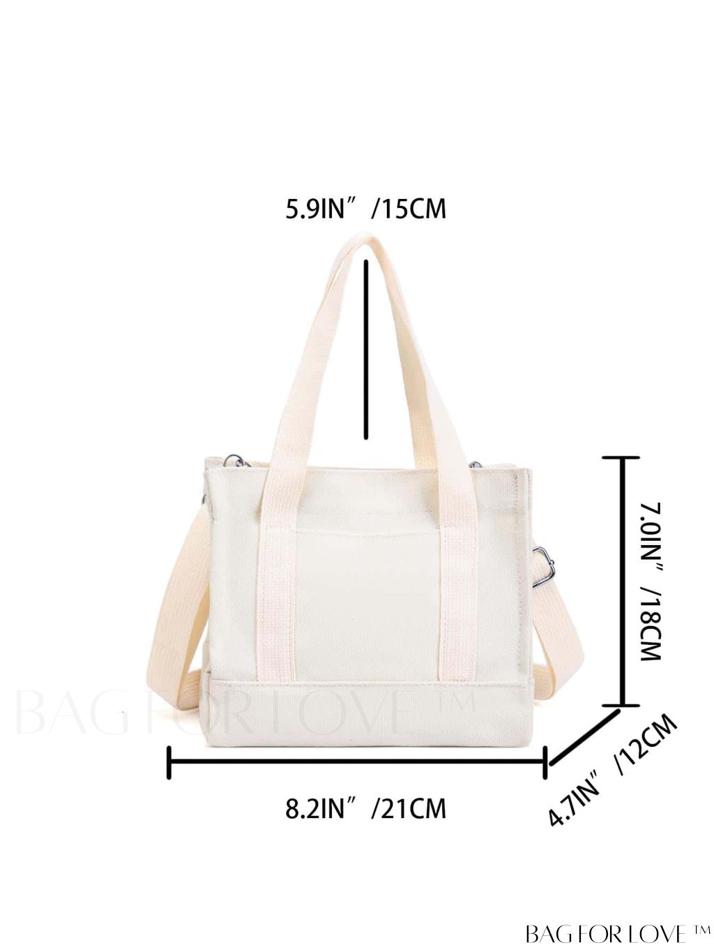 BagForLove - Compact Crossbody Handbag for Women - Stylish and Versatile Canvas Shopping Bag