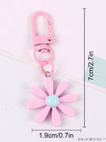 BagForLove - Daisy Flower Keychain: Stylish Earphone Cover, Keyring Bag, and Purse/Backpack Pendant with Car Key Chain Ornament