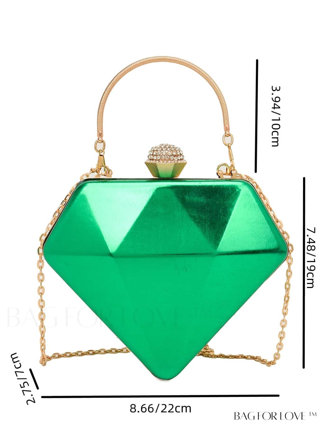 BagForLove - Versatile Faux Patent Leather Diamond Tote - Fashionable & Functional