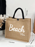 BagForLove - Versatile Tote: Stylish Letter Graphic Bag for Swimming, Gym, Shopping, and Travel