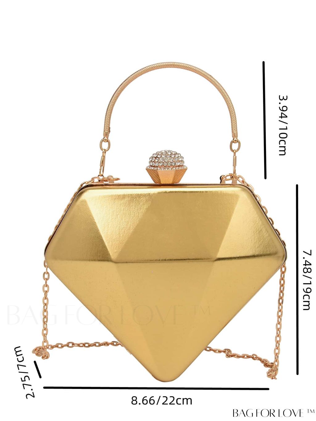 BagForLove - Versatile Faux Patent Leather Diamond Tote - Fashionable & Functional