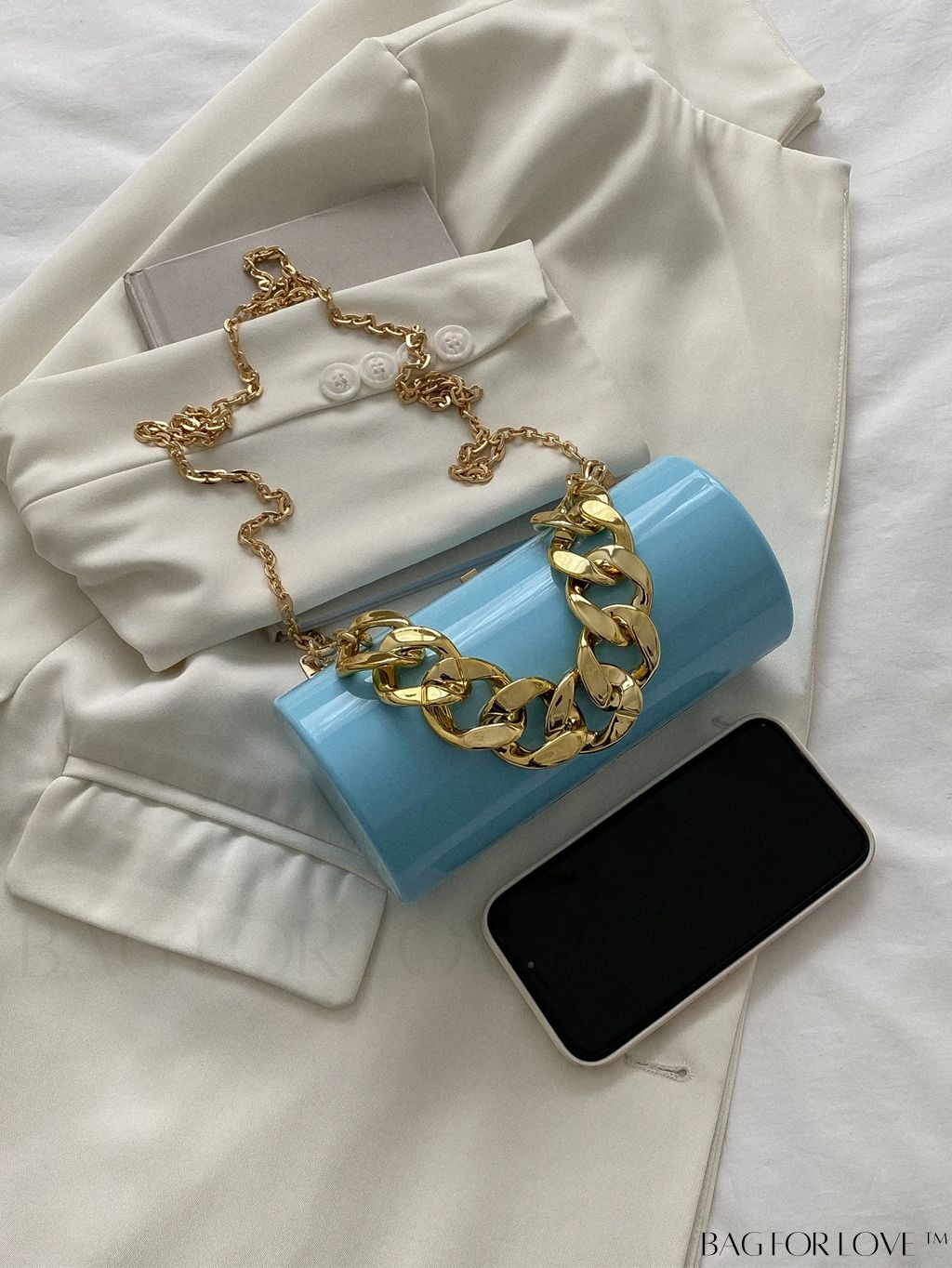 BagForLove - Stylish Acrylic Chain Handbag with Unique Box Shape