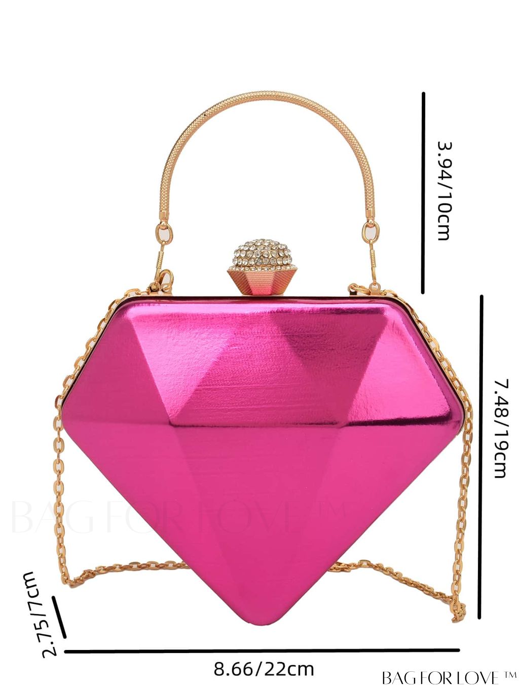 BagForLove - Versatile Faux Patent Leather Diamond Tote - Fashionable & Functional