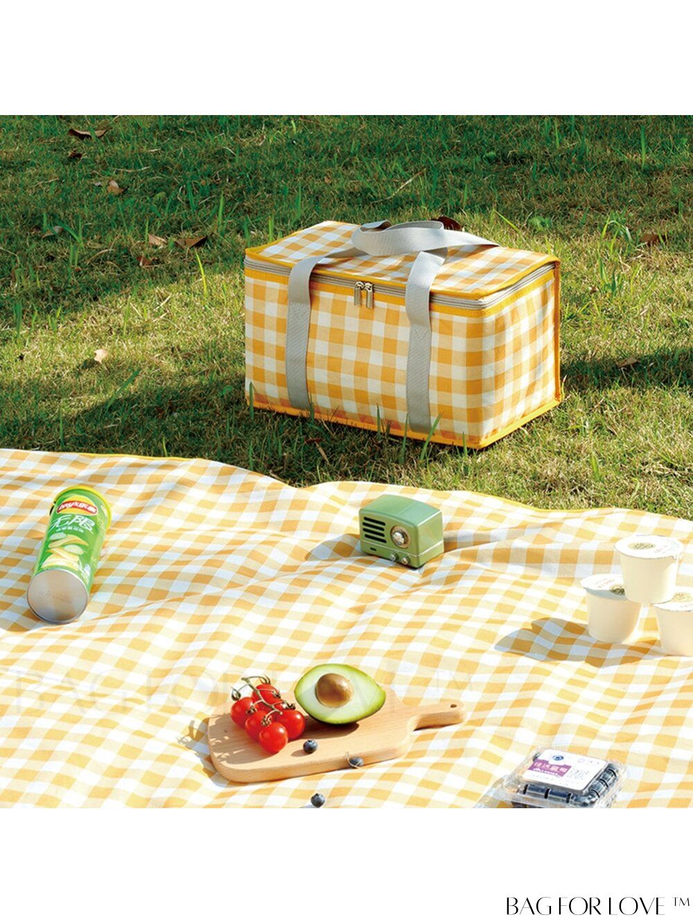 BagForLove - Portable Double-Layer Picnic Bag with Thermal Insulation and Travel Camping Accessories