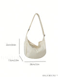 BagForLove - Premium White Polyester Hobo Bag with Zipper Closure