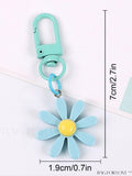 BagForLove - Daisy Flower Keychain: Stylish Earphone Cover, Keyring Bag, and Purse/Backpack Pendant with Car Key Chain Ornament
