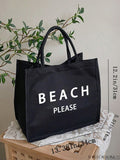 BagForLove - Versatile Tote: Stylish Letter Graphic Bag for Swimming, Gym, Shopping, and Travel