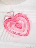 BagForLove - Stylish Heart Bag Charm: Elegant Keychain for Bag, Car, or Phone Decoration