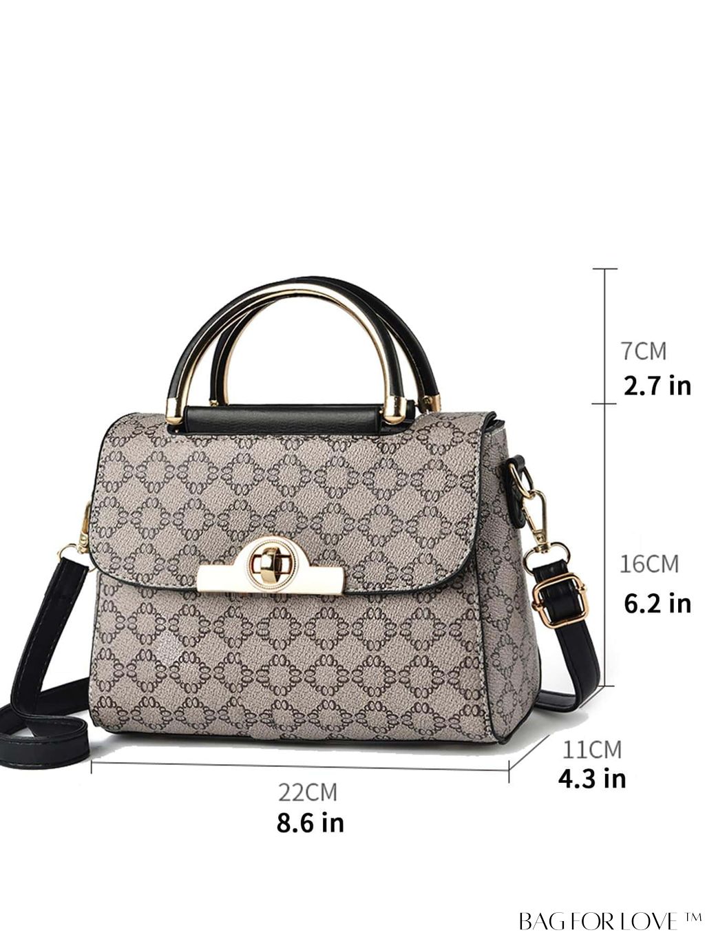 BagForLove - Chic Womens Square Crossbody Bag with Trendy Print Design