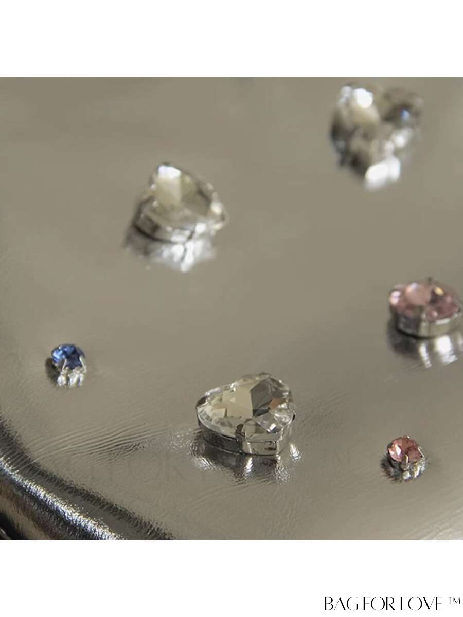 BagForLove - Stylish Rhinestone-Embellished Metallic Mini Handbag for Modern Fashionistas