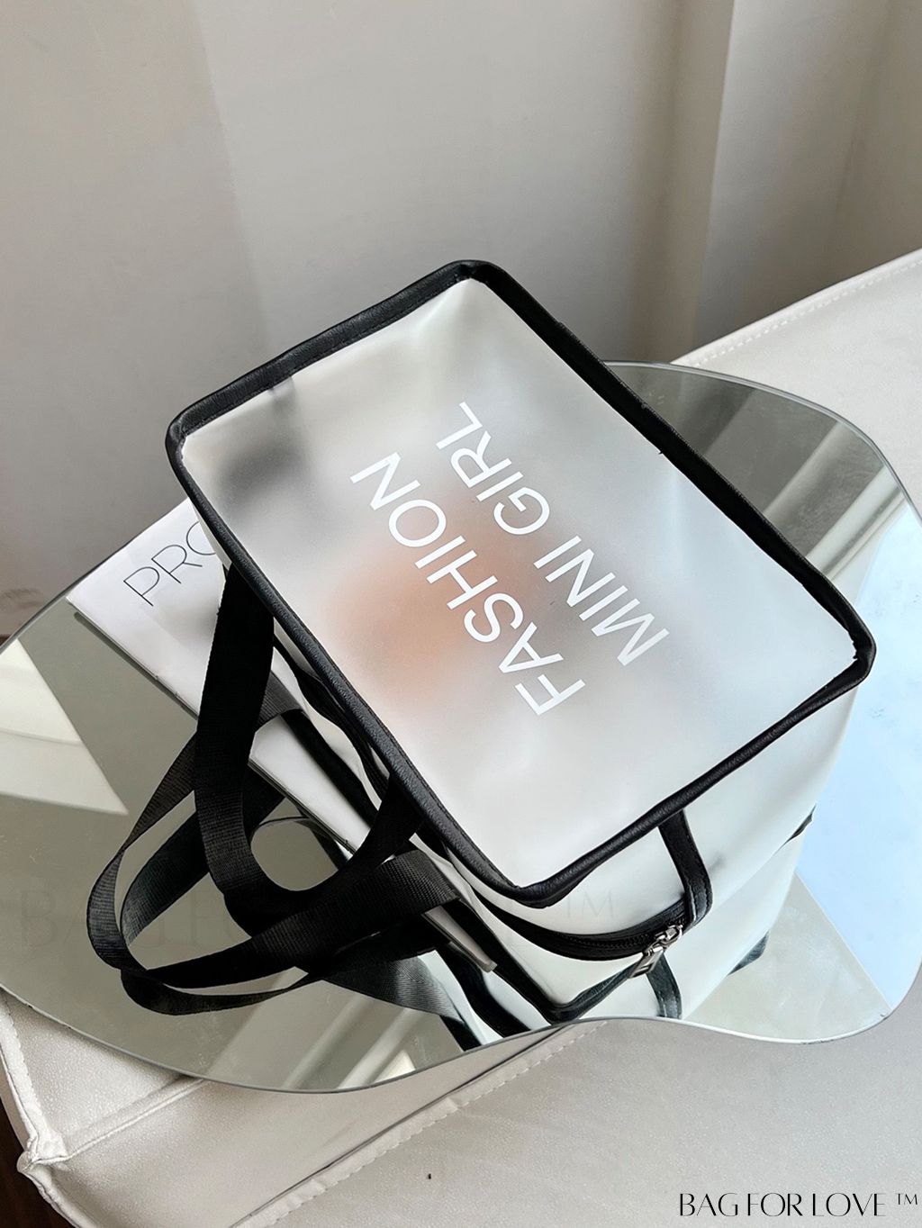 BagForLove - Portable Waterproof Cosmetic Bag with Large Capacity â Transparent and Frosted, Ideal for Travel and Swimming