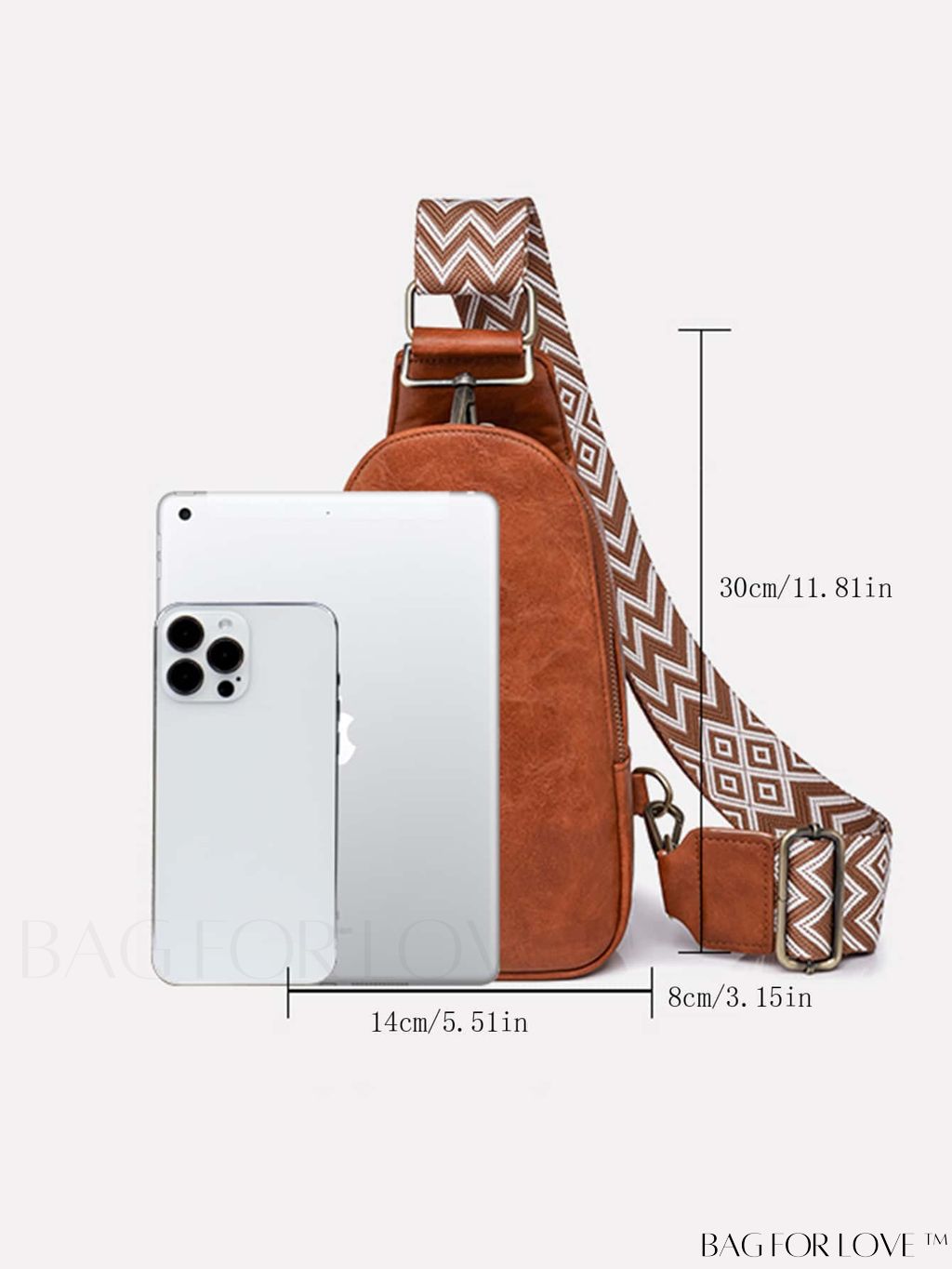 BagForLove - Minimalist Womens Solid Color Chest Bag - Sleek Cell Phone Storage Solution