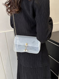 BagForLove - New Arrival: Mini Flap Shoulder Bag with Faux Pearl Embellishment