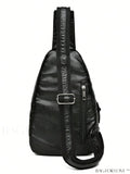 BagForLove - Stylish Black Studded Sling Bag with Adjustable Strap for Everyday Use