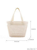 BagForLove - Minimalist Mesh Beach Bag with Large Capacity for Travel and Swimming, Ideal for Washing and Storage